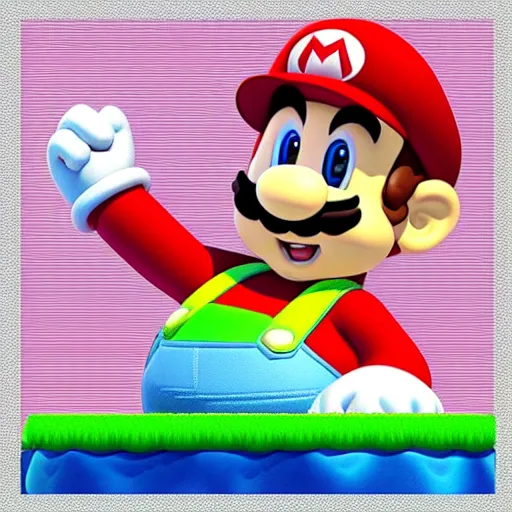 Prompt: “ yoshi in super mario world, photorealism ”