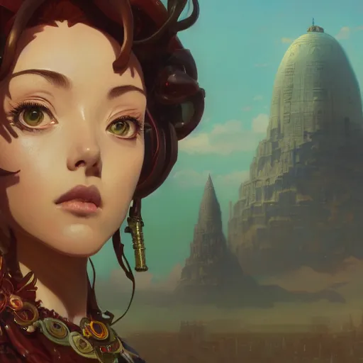 Prompt: highly detailed vfx portrait of pyra by eiichiro oda!, stephen bliss, greg rutkowski, loish, rhads, beeple, makoto shinkai, tom bagshaw, alphonse mucha, sharp focus, art by artgerm and greg rutkowski, stanley kubrick, backlit, harsh overhead sunlight,