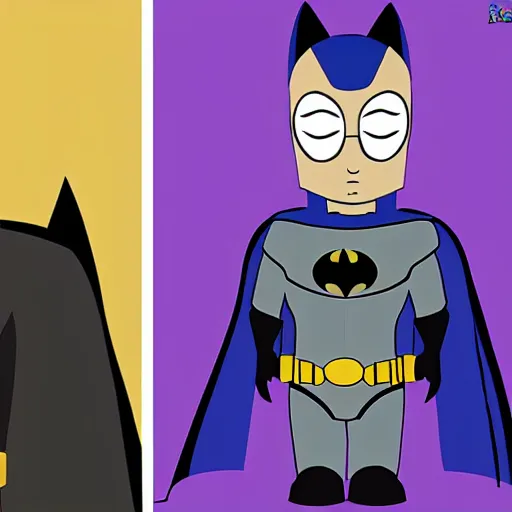 Prompt: batman in the style of bojack horseman