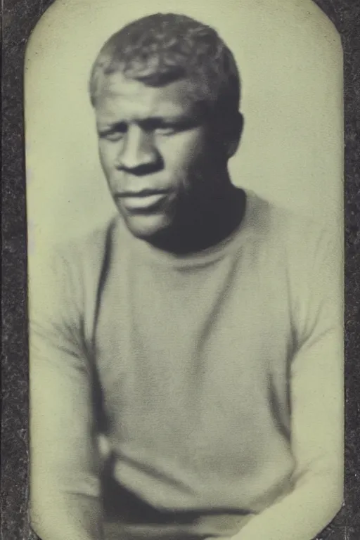 Image similar to a tintype photo of Steve McQueen