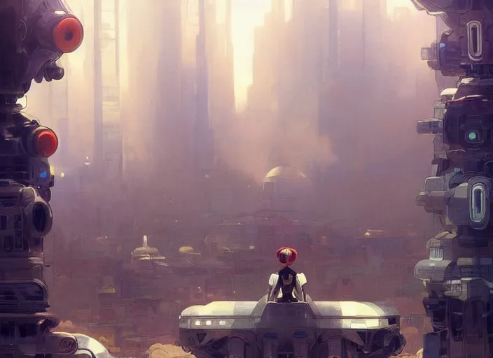 Prompt: megaman x still robotic man look at the cityscape from roof blue futuristic sci - fi elegant by denis villeneuve tom anders zorn hans dragan bibin thoma greg rutkowski ismail inceoglu illustrated sand storm alphonse mucha