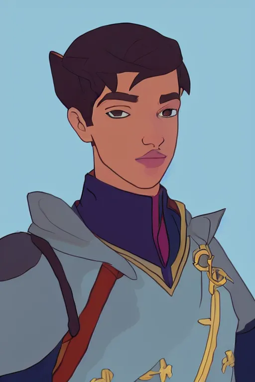 Image similar to Prince Callum from The Dragon Prince, solo portrait 🎨🖌️