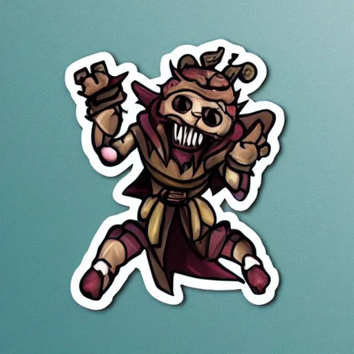 Prompt: cute d & d mimic sticker