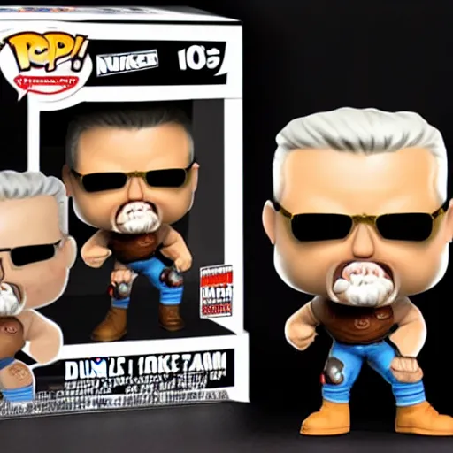 Prompt: duke nukem funko pop vinyl figure, photo realistic, highly detailed,