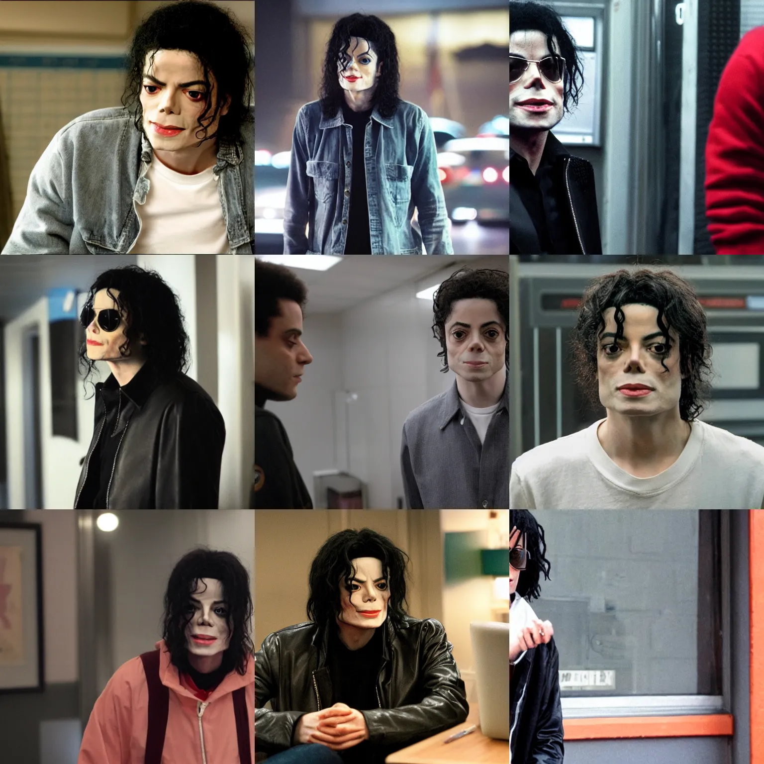 Prompt: Michael Jackson (1983) as Elliot Alderson in Mr Robot (2015)