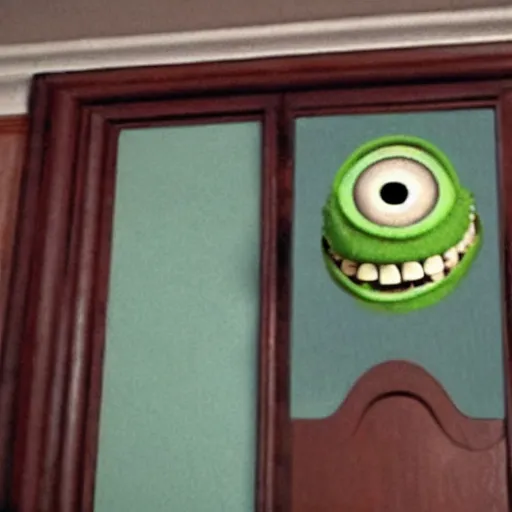 still of mike wazowski on the broken door in the | Stable Diffusion ...