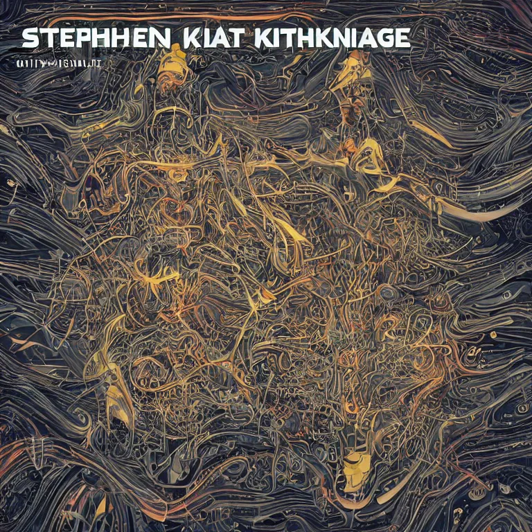 Image similar to ultra-detailed technology, album cover design, by stephen kruse and nik ainley