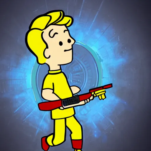 Image similar to vault boy, csolrac