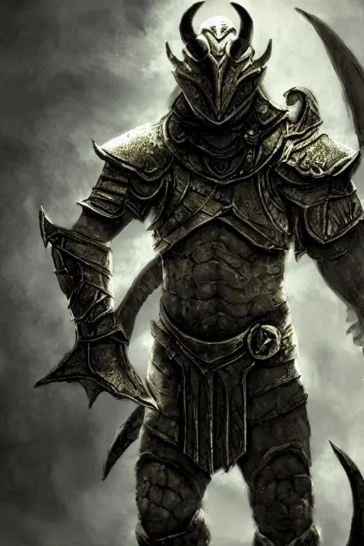 Image similar to Todd Howard as Dragonborn in Skyrim , concept art