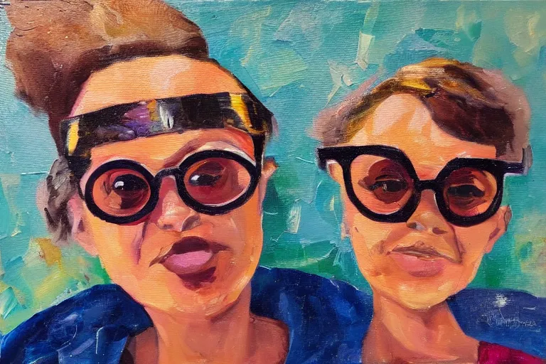 a floppa with cool glasses, oil painting Stable Diffusion OpenArt