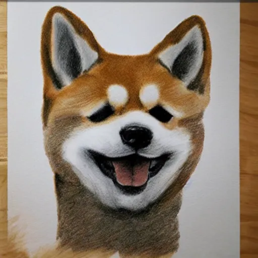 Prompt: children's drawing of a shiba inu