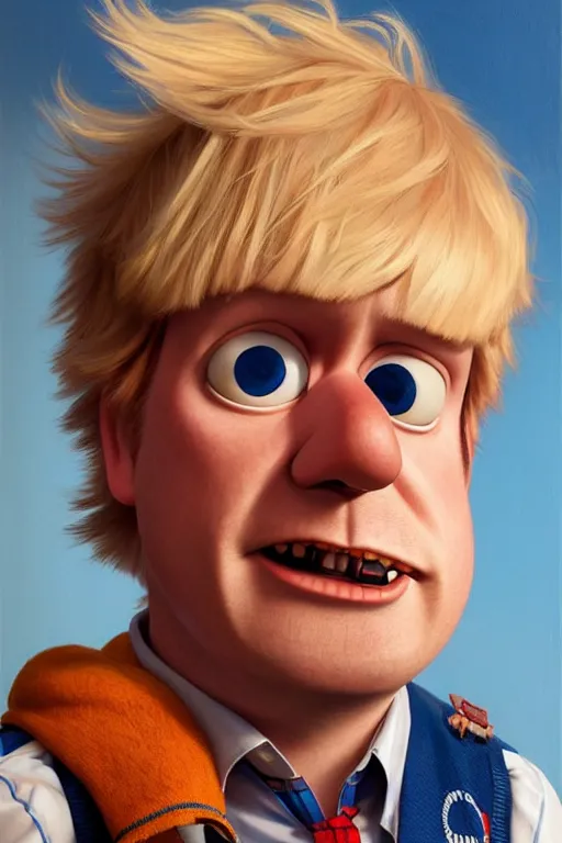 Prompt: Boris Johnson as Woody from Toy Story, Boris Johnson hairstyle, realistic portrait, symmetrical, highly detailed, digital painting, artstation, concept art, smooth, sharp focus, illustration, cinematic lighting, art by artgerm and greg rutkowski and alphonse mucha