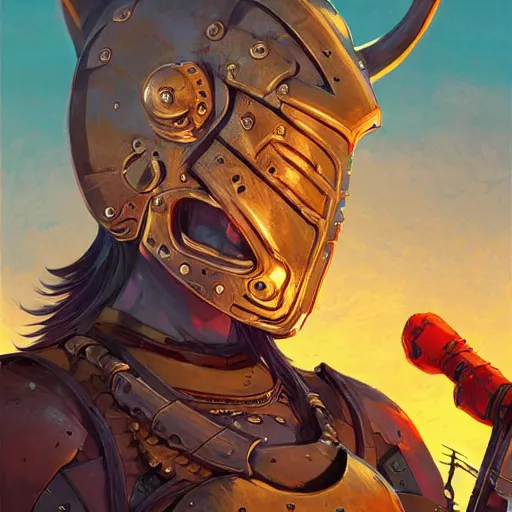 Image similar to cyberpunk viking helmet mask warrior goddess robot ninja fantasy, art gta 5 cover, official fanart behance hd artstation by jesper ejsing, by rhads, makoto shinkai and lois van baarle, ilya kuvshinov, ossdraws