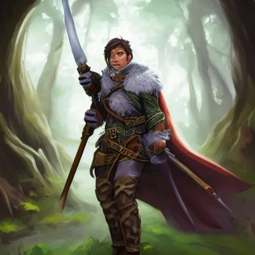 Image similar to a dnd fantasy ranger