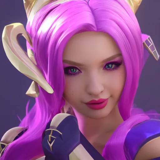 Image similar to still of pretty Lux (League of Legends) in KDA More music video. 3d render, octane render, game art, realistic, highly detailed, trending on artstation, 4k, trending on artstation, pixar, cgsociety, unreal engine 5, redshift render, trending on artstation, blender, behance, cg