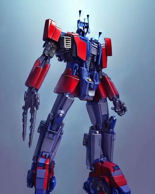 Image similar to optimus prime, portrait shinkai makoto studio ghibli studio key hideaki anno sakimichan stanley artgerm lau rossdraws james jean marc simonetti elegant highly detailed digital painting artstation pixiv