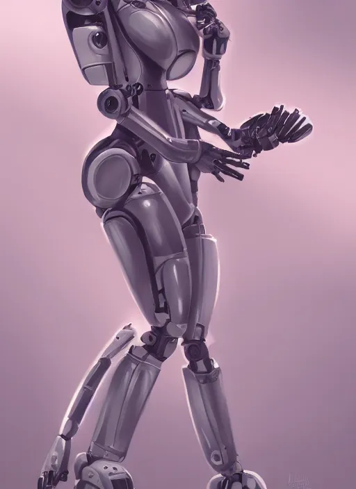 Image similar to a robot wearing a maid dress, female body, full body shot, highly detailed, digital painting, artstation, concept art, smooth, sharp focus, illustration