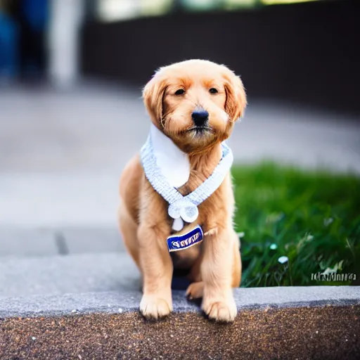 Prompt: a cute puppy wearing a doctor, dog cosplay, Canon EOS R3, f/1.4, ISO 200, 1/160s, 8K, RAW, unedited, symmetrical balance, in-frame