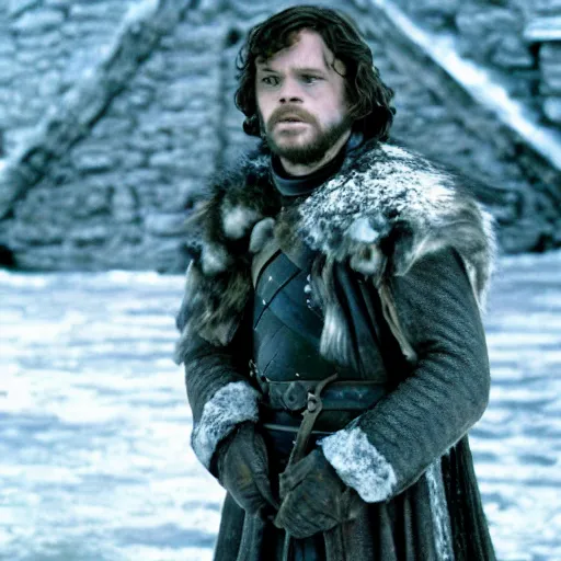 Image similar to movie still of mark hamill as john snow in game of thrones ( 1 9 7 9 )