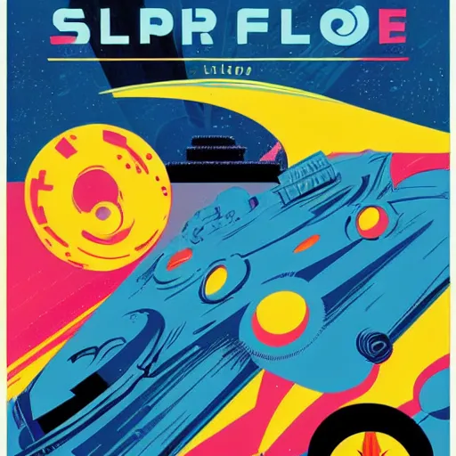 Prompt: splash of color, illustration by tom whalen and charles williams and kilian eng and james jean, 1 9 5 0 s scifi poster