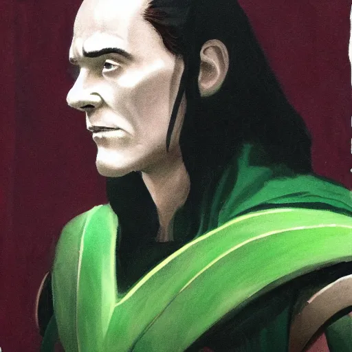 Prompt: Loki of Asgard, portrait