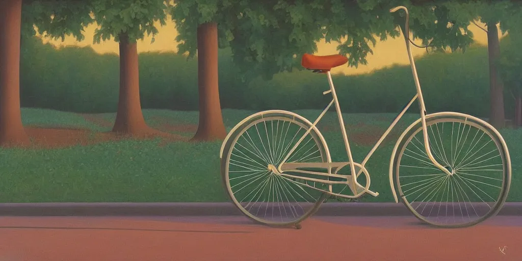 Image similar to lost bike, summer evening, kenton nelson
