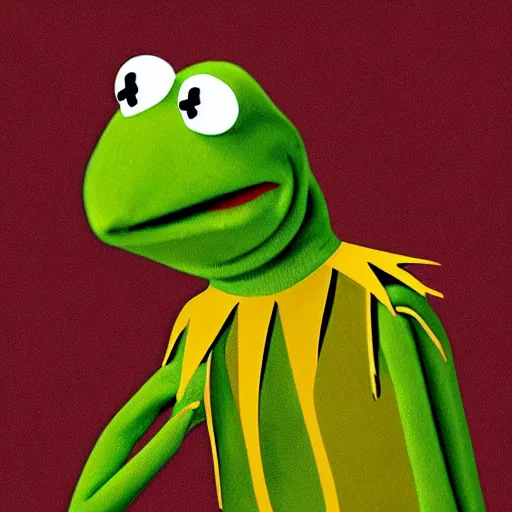 Prompt: close - up facepalm gesture performed by kermit, highly detailed,