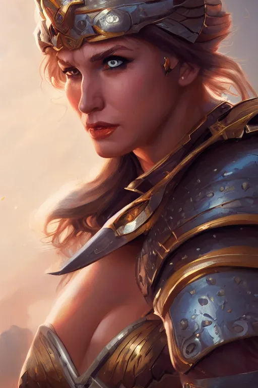 Image similar to amazon valkyrie athena, d & d, fantasy, portrait, highly detailed, headshot, digital painting, trending on artstation, concept art, sharp focus, illustration, art by artgerm and greg rutkowski and magali villeneuve