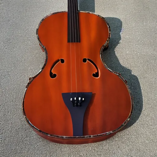 Image similar to guitar in cello shape