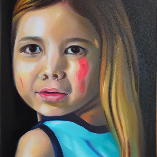 Prompt: girl portrait painting in the style of karla ortiz, oil paint
