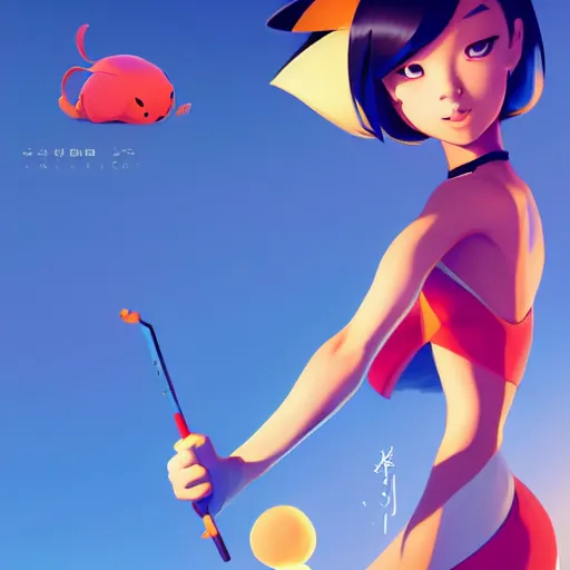 Prompt: body icon stylized minimalist an asian girl in a pikatchu costume, loftis, cory behance hd by jesper ejsing, by rhads, makoto shinkai and lois van baarle, ilya kuvshinov, rossdraws global illumination