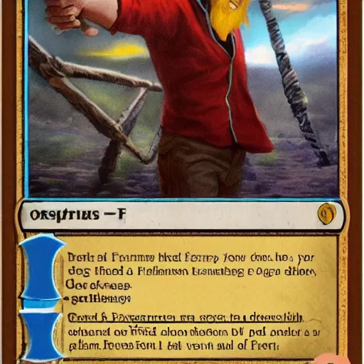 Image similar to ''Fred The Farmer'' Magic The Gathering Card