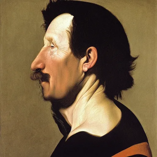 Prompt: a portrait of roy underhill by caravaggio
