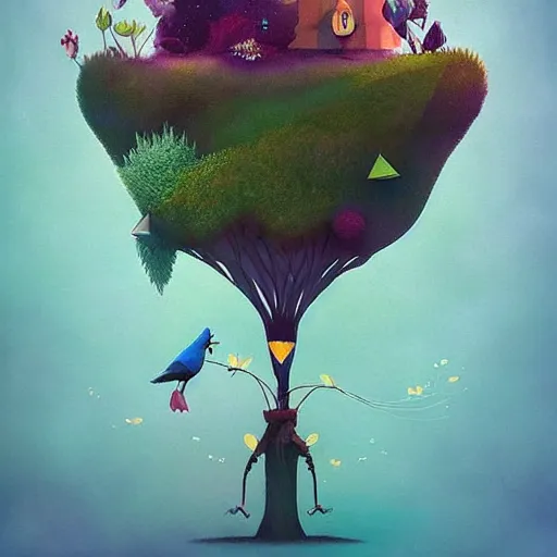 Image similar to low poly, pixar, surreal hybrid animals, nostalgia for a fairytale, magic realism, flowerpunk, mysterious vivid colors by andy kehoe and amanda clarke en un mundo de Gediminas Pranckevicius