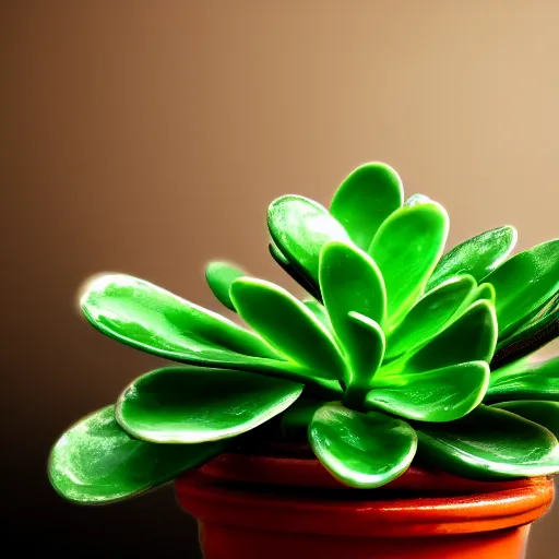 Image similar to beautiful jade plant, hdr, hd, artstation, 4 k, amazing beauty, clouds, award - winning, dramatic lighting