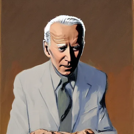 Prompt: marcel duchamp paints joe biden