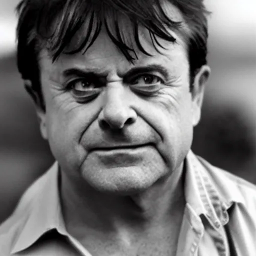 Image similar to nathan lane as rambo black and white photograph