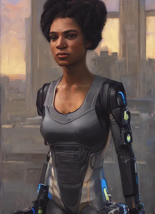 Sgt. Sophia Igwe. Strong cyberpunk female USN Assault | Stable ...