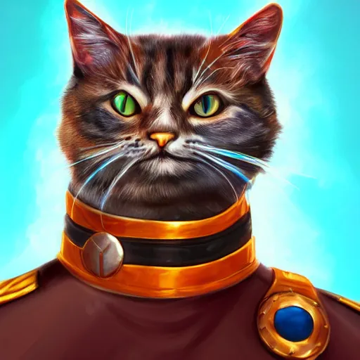 Image similar to captain cat, digital Painting, ultra detailed, artstation, quality