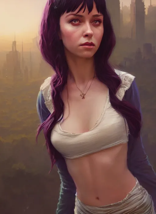 Image similar to highly detailed portrait of young elvira in gta v, stephen bliss, unreal engine, fantasy art by greg rutkowski, loish, rhads, ferdinand knab, makoto shinkai and lois van baarle, artgerm, pixar, ilya kuvshinov, rossdraws, tom bagshaw, global illumination, radiant light, detailed and intricate environment