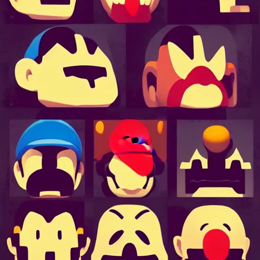 Image similar to face icon stylized minimalist super mario bros., loftis, cory behance hd by jesper ejsing, by rhads, makoto shinkai and lois van baarle, ilya kuvshinov, rossdraws global illumination