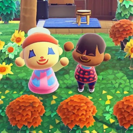 Prompt: a fresh plate of animal crossing