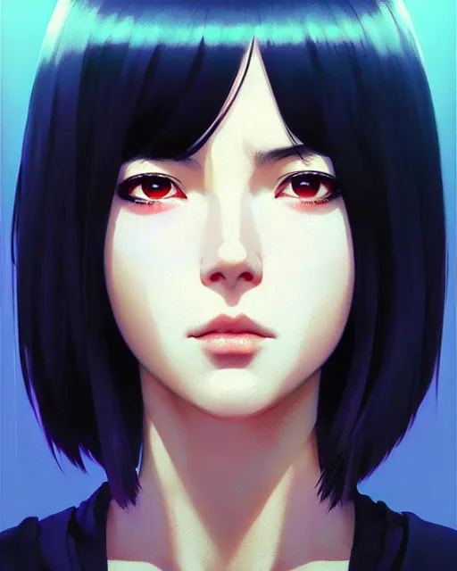 Image similar to dead inside!!!, fine - face, audrey plaza, realistic shaded perfect face, fine details. anime. realistic shaded lighting poster by ilya kuvshinov katsuhiro otomo ghost - in - the - shell, magali villeneuve, artgerm, jeremy lipkin and michael garmash and rob rey