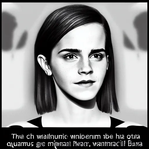 Image similar to emma watson quantum mechanics edition