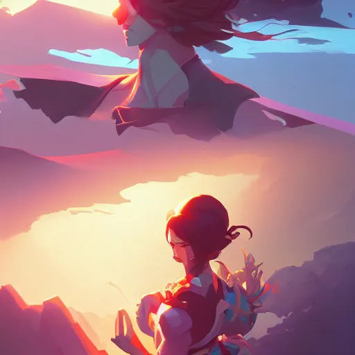 Image similar to hero world pax, behance hd by jesper ejsing, by rhads, makoto shinkai and lois van baarle, ilya kuvshinov, rossdraws global illumination