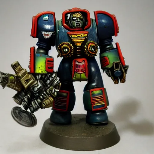 Image similar to ted kurt wearing warhammer 4 0 k power armor