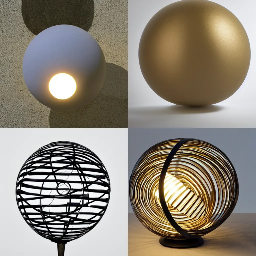 Prompt: sphere, lit from the right