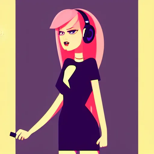 Image similar to a 2 d character design, vector art, female singer, digital art, portrait, 4 k, 8 k, sharp focus, smooth, illustration, concept art