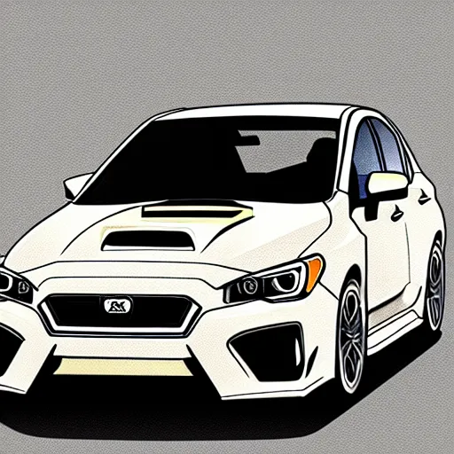 Image similar to a cell shaded 2 0 1 9 wrx