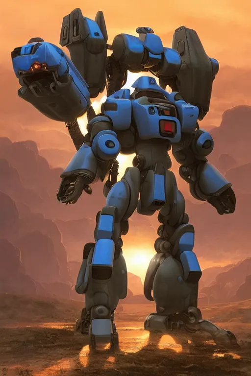 Image similar to mechwarrior 5 : mercenaries mech megaman transformer robot boss tank engine game octane render, 4 k, hd 2 0 2 2 3 d cgi rtx hdr style chrome reflexion glow fanart, global illumination ray tracing hdr fanart arstation by ian pesty by jesper ejsing pixar and disney unreal zbrush central hardmesh